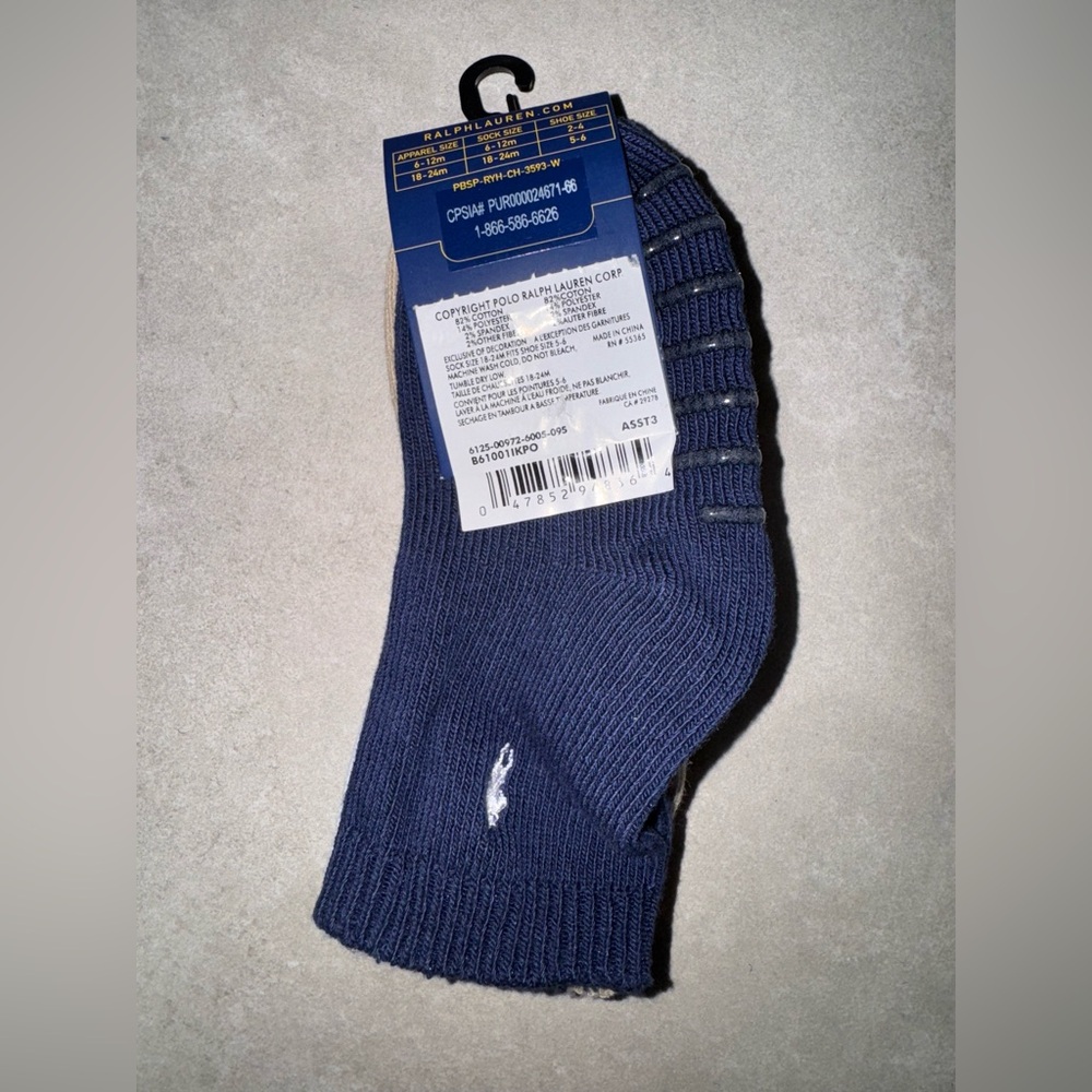 Polo by Ralph Lauren Men's Dark Blue Casual Socks